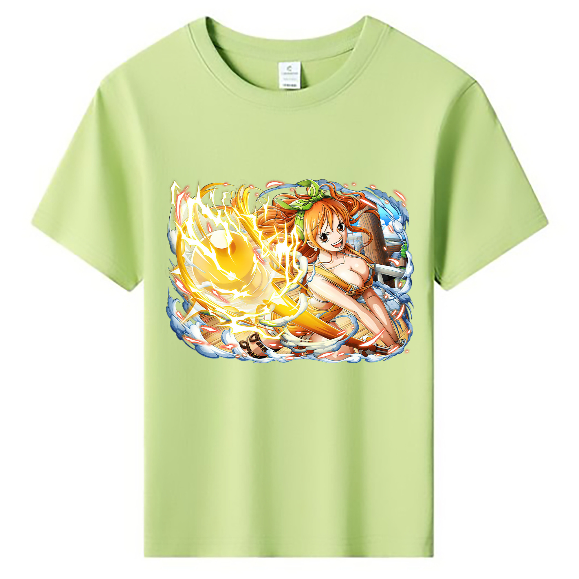 （画像用） ワンピース ナミ ONE PIECE Nami 綿100％キッズTシャツ（フロントプリント）